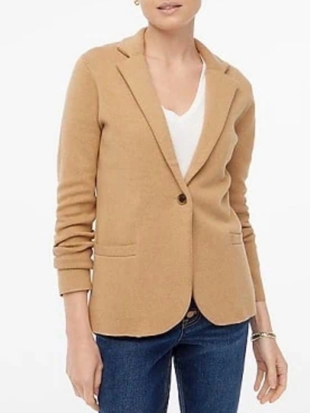 J. Crew Camel Single-Button Blazer